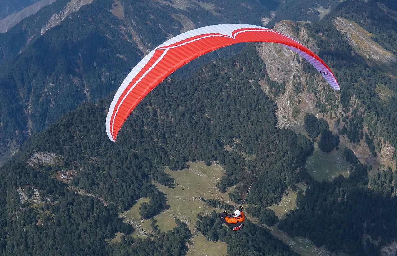 paraglider, fly, mantra, above the ground, dream, india, nature, psychodelic, success, positive, blue dream
