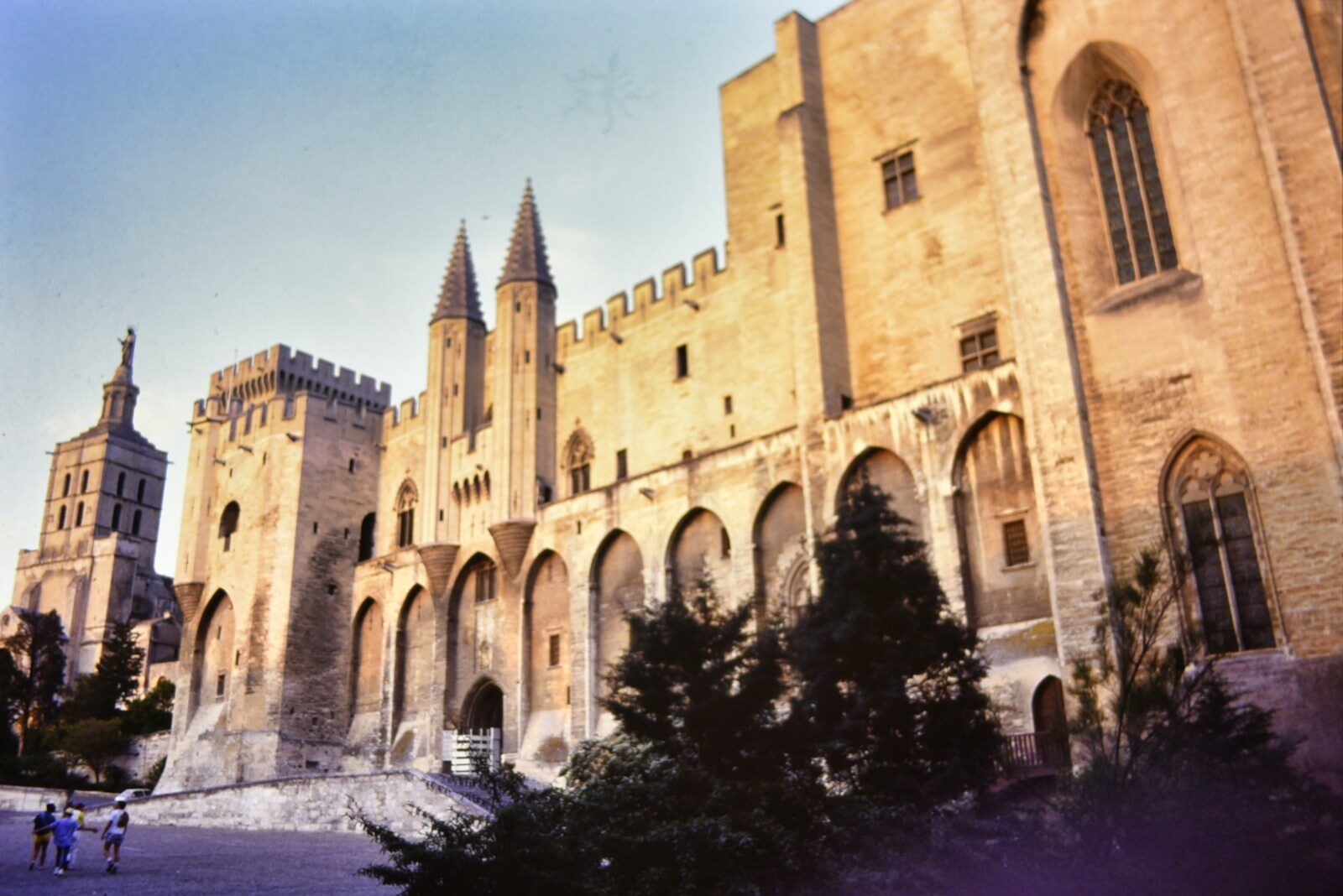a large building with many windows and towers