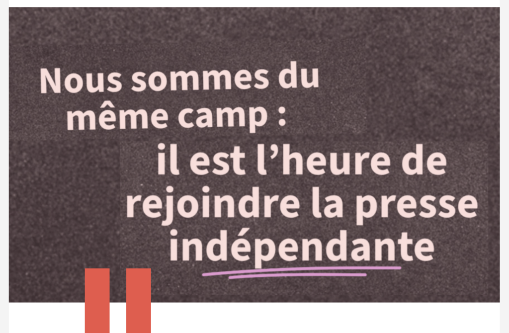 Cerises signe l’appel pour la presse indépendante