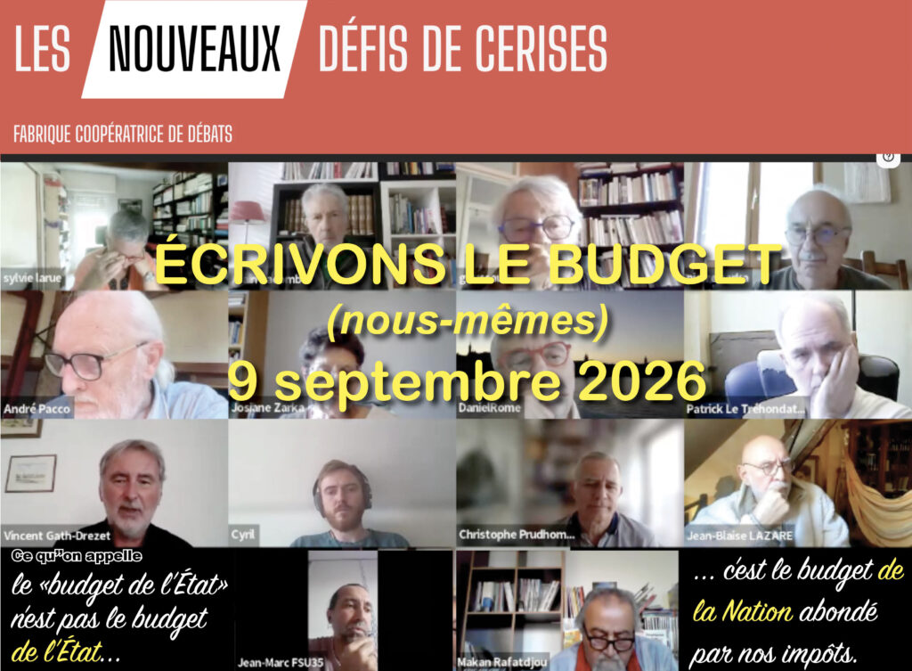 Le débat “Écrivons le budget”